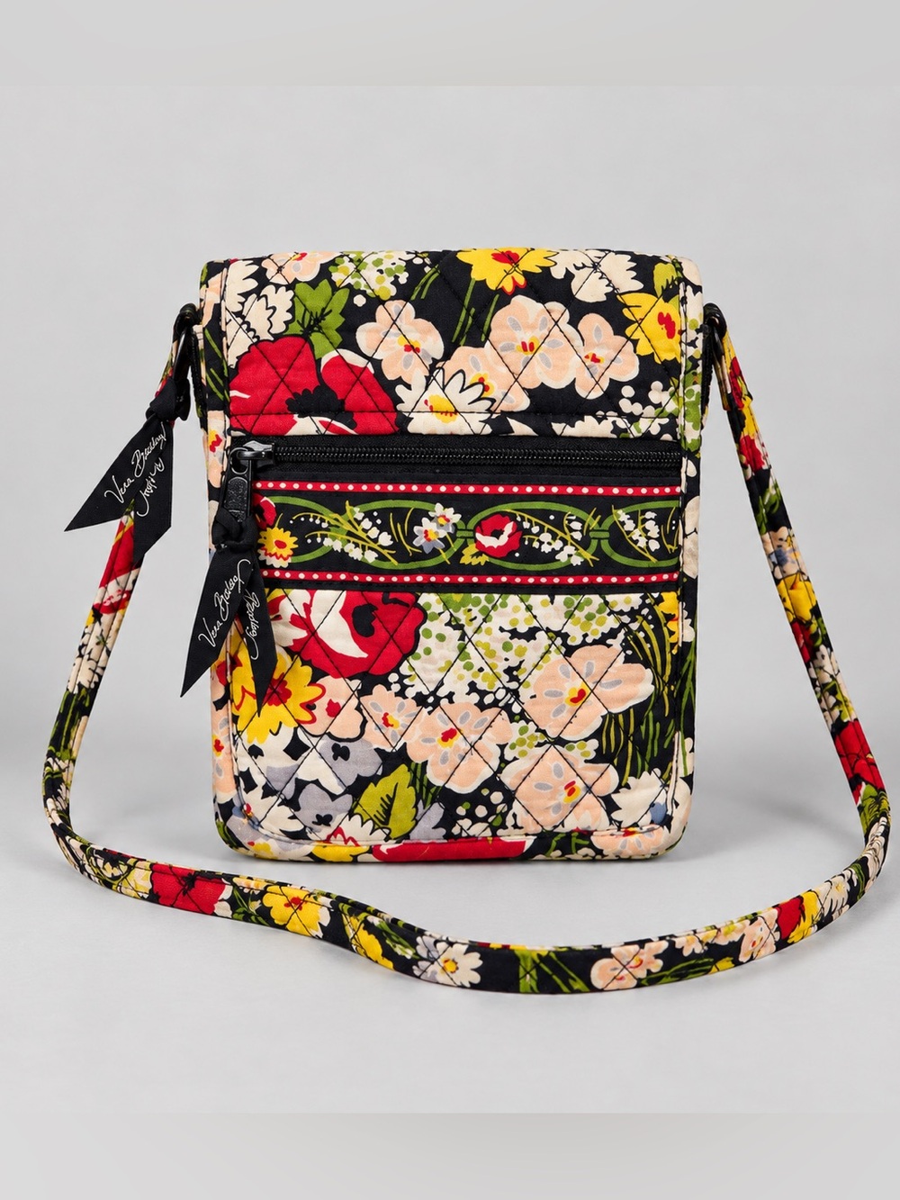 Vera Bradley Poppy Fields Mini Crossbody Bag Purse Floral Cottage Country